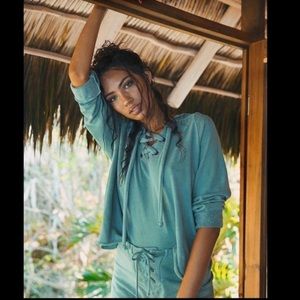 Wildfox Hutton Lace Up Hoodie